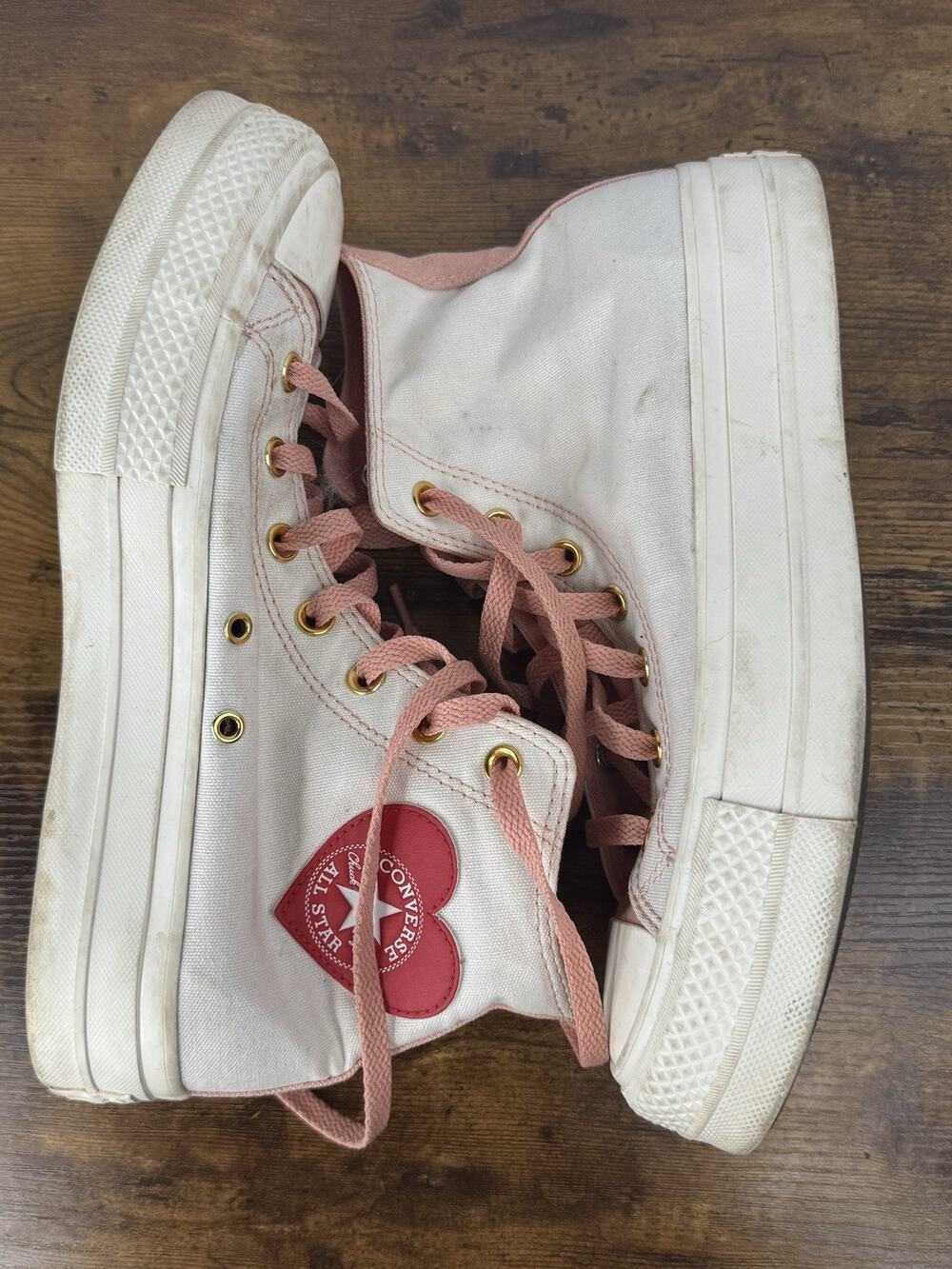 Converse Chuck Taylor Lift Heart Platform High Tops Womens 9.5 Pink 171209C